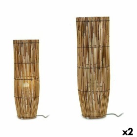 Lampadaire Naturel Bambou 21,5 x 62 x 21,5 cm (2 Unités) de Gift Decor, Lampadaires - Réf : S3630082, Prix : 35,25 €, Remise : %