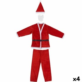 Costume per Adulti Babbo Natale Taglia unica Bianco Rosso (4 Unità) di Krist+, Adulti - Rif: S3630083, Prezzo: 40,97 €, Scont...