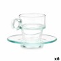 Tasse mit Untertasse Durchsichtig Glas 90 ml (6 Stück) von Vivalto, Tassen - Ref: S3630104, Preis: 7,61 €, Rabatt: %