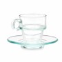 Tasse mit Untertasse Durchsichtig Glas 90 ml (6 Stück) von Vivalto, Tassen - Ref: S3630104, Preis: 7,61 €, Rabatt: %