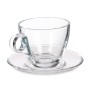 Taza con Plato Transparente Vidrio 170 ml (6 Unidades) de Vivalto, Tazas - Ref: S3630105, Precio: 10,51 €, Descuento: %