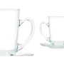 Taza con Plato Transparente Vidrio 200 ml (6 Unidades) de Vivalto, Tazas - Ref: S3630106, Precio: 10,51 €, Descuento: %