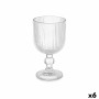 Wine glass Stripes Transparent Glass 260 ml (6 Units) by Vivalto, Wine glasses - Ref: S3630108, Price: 9,93 €, Discount: %