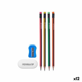 Set di Matite Temperamatite Gomma da cancellare (12 Unità) di Pincello, Materiali da disegno - Rif: S3630110, Prezzo: 12,96 €...