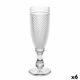 Champagne glass Diamond Transparent Glass 185 ml (6 Units) by Vivalto, Champagne flute - Ref: S3630147, Price: 16,04 €, Disco...