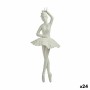 Christmas bauble Ballerina White Plastic Glitter 6,7 x 16 x 6,7 cm (24 Units) by Krist+, Christmas - Ref: S3630164, Price: 37...