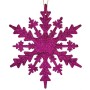 Christmas bauble Snowflakes Fuchsia Plastic Glitter 15 x 15 x 0,2 cm (24 Units) by Krist+, Christmas - Ref: S3630168, Price: ...