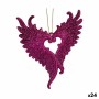 Decorazione Natalizia Ali d'Angelo Fucsia Plastica Porporina 12 x 13 x 2,5 cm (24 Unità) di Krist+, Natale - Rif: S3630172, P...