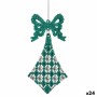 Christmas bauble Lasso Rhombus Green Plastic Glitter 7,5 x 1 x 15,5 cm (24 Units) by Krist+, Christmas - Ref: S3630177, Price...