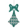 Christmas bauble Lasso Rhombus Green Plastic Glitter 7,5 x 1 x 15,5 cm (24 Units) by Krist+, Christmas - Ref: S3630177, Price...