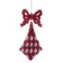 Christmas bauble Lasso Rhombus Fuchsia Plastic Glitter 7,5 x 1 x 15,5 cm (24 Units) | Tienda24 - Global Online Shop Tienda24.eu