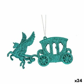 Decorazione Natalizia Carrozza Magica Verde Plastica Porporina 15 x 8,5 x 4,5 cm (24 Unità) di Krist+, Natale - Rif: S3630182...