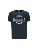 Camisola de Manga Curta Homem Russell Athletic Ara Azul escuro | Tienda24 Tienda24.eu