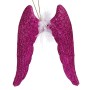 Décorations de Noël Ailes d'ange Fuchsia Plastique Paillettes 12,5 x 15 x 2,5 cm (24 Unités) de Krist+, Noël - Réf : S3630188...