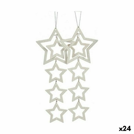 Christmas Decorations Set Stars Mother of pearl 19 x 0,2 x 23 cm (24 Units) by Krist+, Christmas - Ref: S3630190, Price: 39,0...