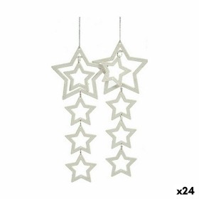 Ensemble Décorations de Noël Etoiles Blanc 19 x 0,2 x 23 cm (24 Unités) de Krist+, Noël - Réf : S3630191, Prix : 39,01 €, Rem...