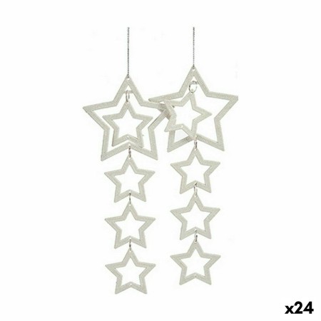 Conjunto de Decorações de Natal Estrelas Branco 19 x 0,2 x 23 cm (24 Unidades) de Krist+, Natal - Ref: S3630191, Preço: 39,01...