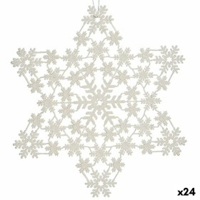 Christmas bauble Star White 31,5 x 32 x 0,1 cm (24 Units) by Krist+, Christmas - Ref: S3630195, Price: 36,59 €, Discount: %