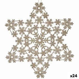 Decorazione Natalizia Stella champagne 31,5 x 32 x 0,1 cm (24 Unità) di Krist+, Natale - Rif: S3630196, Prezzo: 36,59 €, Scon...