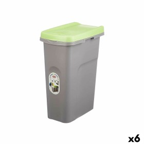 Rubbish bin Stefanplast Green Grey Plastic 25 L (6 Units) by Stefanplast, Wastebaskets - Ref: S3630220, Price: 55,72 €, Disco...