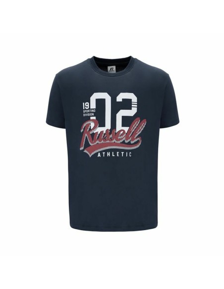 Men’s Short Sleeve T-Shirt Russell Athletic Amt A30101 Dark blue | Tienda24 Tienda24.eu