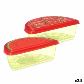 Lunch box Fruit Strawberry Watermelon Plastic 23 x 8 x 13 cm (24 Units) by Leknes, Food storage - Ref: S3630291, Price: 47,11...