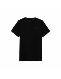 Camiseta de Manga Corta Hombre 4F Regular Plain Negro | Tienda24 Tienda24.eu