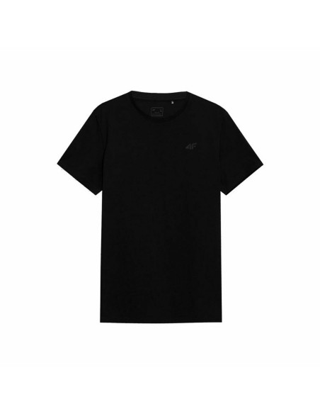 Camiseta de Manga Corta Hombre 4F Regular Plain Negro | Tienda24 Tienda24.eu