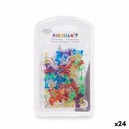 Puntine Multicolore Metallo Plastica (24 Unità) | Tienda24 - Global Online Shop Tienda24.eu