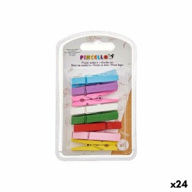 Pinzas Grande Multicolor Madera (24 Unidades) de Pincello, Clips, pinzas y anillos - Ref: S3630348, Precio: 15,96 €, Descuent...