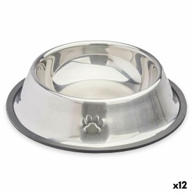 Dog Feeder Silver Grey Rubber Metal 22 x 6 x 22 cm (12 Units) by Mascow, Bowls - Ref: S3630394, Price: 25,62 €, Discount: %