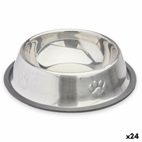 Comedero para Perro Plateado Gris Goma Metal 35 x 0,03 x 25 cm (24 Unidades) de Mascow, Platos - Ref: S3630396, Precio: 37,24...