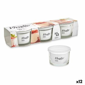 Conjunto de 3 Potes Home ESPRIT Transparente Silicone Bambu Cristal 13,5 x 13,5 x 27 cm | Tienda24 - Global Online Shop Tienda24.eu