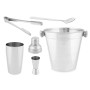 Conjunto de Cocktail Prateado Aço inoxidável 5 Peças 250 ml (6 Unidades) de Kinvara, Shakers e medidores - Ref: S3630462, Pre...