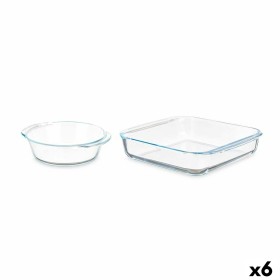 Jeux de plateaux Transparent Verre Borosilicaté 800 ml 1,8 L (6 Unités) de Vivalto, Plats à rôtir - Réf : S3630506, Prix : 40...