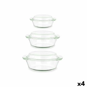 Casseroles Lot Verre Borosilicaté Transparent 700 ml 1 L 1,5 L (4 Unités) de Vivalto, Cocottes - Réf : S3630514, Prix : 47,41...