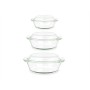 Cacerolas Set Vidrio de Borosilicato Transparente 700 ml 1 L 1,5 L (4 Unidades) de Vivalto, Cacerolas - Ref: S3630514, Precio...