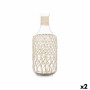 Bottle White Transparent 19 x 48 cm Decorative (2 Units) | Tienda24 - Global Online Shop Tienda24.eu