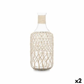 Botella Blanco Transparente 19 x 48 cm Decorativa (2 Unidades) de Gift Decor, Adornos - Ref: S3630531, Precio: 39,82 €, Descu...