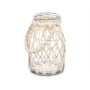 Bougeoir Boîte Blanc Transparent verre Corde 14 x 21 cm (6 Unités) de Gift Decor, Bougeoirs et chandeliers - Réf : S3630545, ...