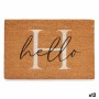 Paillasson Hello Blanc Naturel 60 x 1 x 40 cm (12 Unités) de Gift Decor, Paillassons - Réf : S3630618, Prix : 43,54 €, Remise...