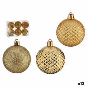 Conjunto de bolas de Natal Ø 6 cm Dourado PVC (12 Unidades) de Krist+, Natal - Ref: S3630665, Preço: 15,26 €, Desconto: %