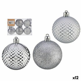 Set of Christmas balls Ø 6 cm Silver PVC (12 Units) by Krist+, Christmas - Ref: S3630667, Price: 15,26 €, Discount: %