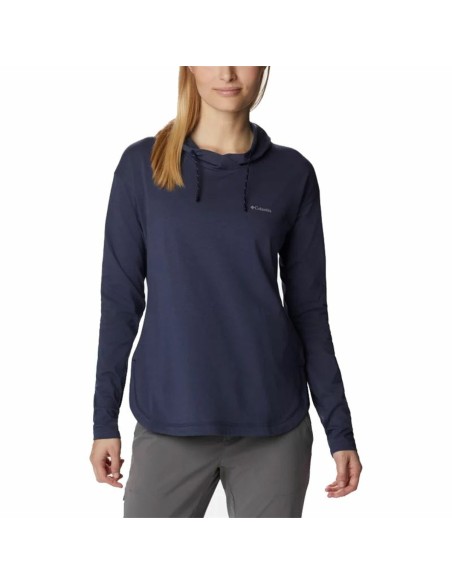 Damen Sweater mit Kapuze Columbia Sun Trek™ Marineblau | Tienda24 Tienda24.eu