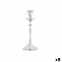 Candelabro Prateado Alumínio 4,5 x 23 x 8 cm (8 Unidades) de Gift Decor, Candelabros e suportes para velas - Ref: S3630679, P...