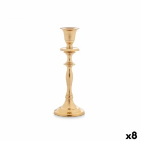 Candelabro Dorado Aluminio 4,5 x 20 x 7,5 cm (8 Unidades) de Gift Decor, Candelabros y portavelas - Ref: S3630695, Precio: 39...