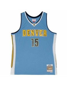 Maglia da basket Mitchell & Ness Denver Nuggets 2016-17 Nikola Jokic Nº15 Acquamarina da Mitchell & Ness, Uomo - Ref: S641107...