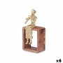 Decorative Figure Recorder Brown Wood Metal 13 x 27 x 13 cm | Tienda24 - Global Online Shop Tienda24.eu