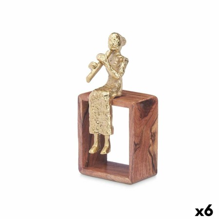 Decorative Figure Recorder Brown Wood Metal 13 x 27 x 13 cm | Tienda24 - Global Online Shop Tienda24.eu