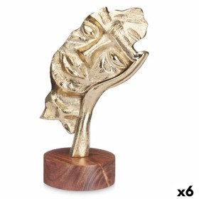 Deko-Figur Gesicht Gold Holz Metall 16,5 x 26,5 x 11 cm von Gift Decor, Sammlerstücke - Ref: S3630721, Preis: 51,47 €, Rabatt: %